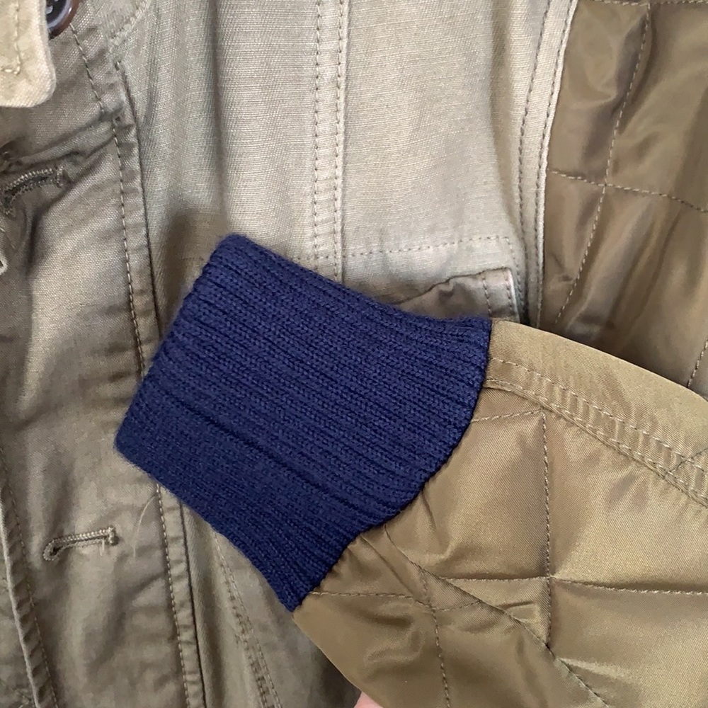 JCrew Military Jacket with Quilted Sleeves - Picture 3 of 9